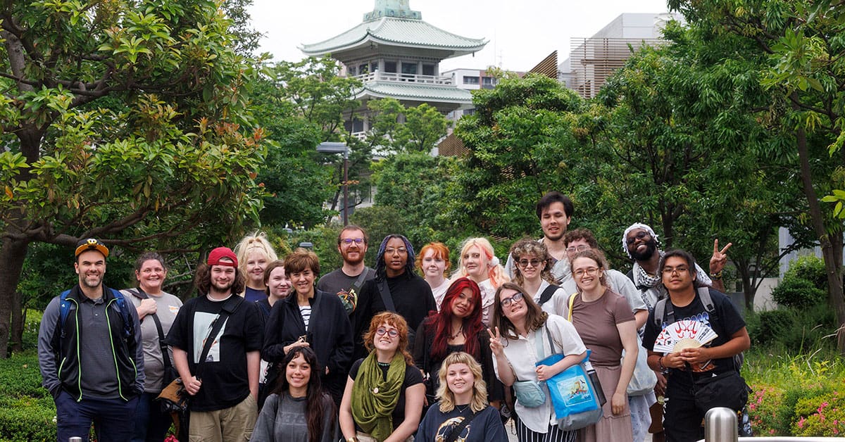 UA Little Rock art and design students visit Tokyo during a study abroad trip to learn more about Japanese art and culture. Photo by Benjamin Krain.
