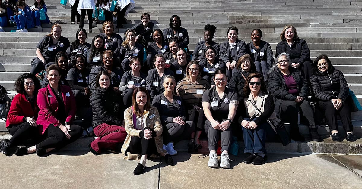 UA Little Rock nursing students and faculty visit the Arkansas State Capitol for the annual Nurses Day at the Capitol.