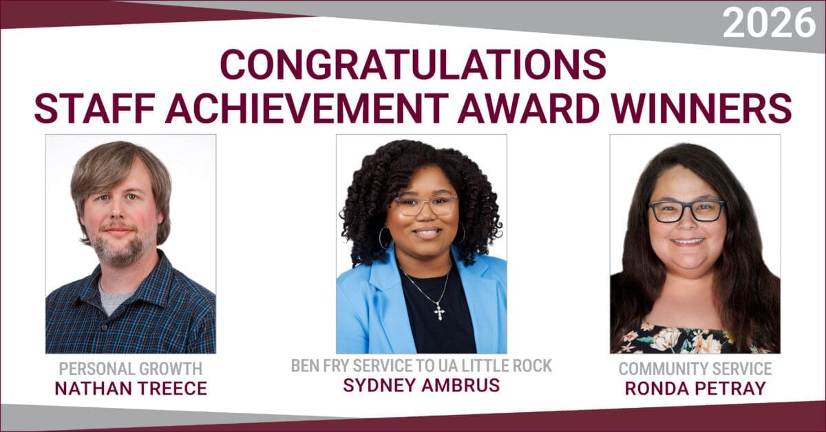 2026 Staff Senate Award Winners Treece, Ambrus and Petray