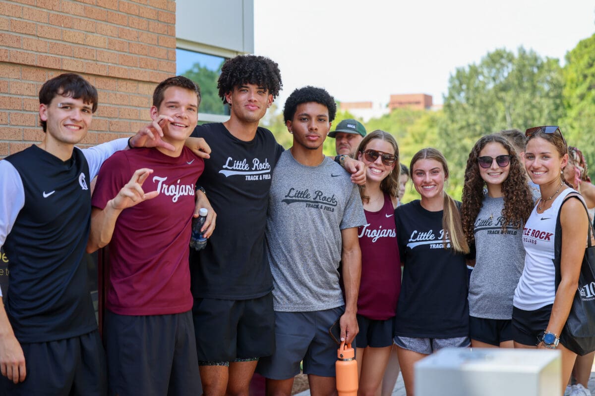 UA Little Rock students celebrate the start of the 2026-27 school year during move-in day.