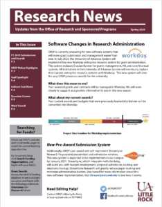 research news newsletter spring 2020