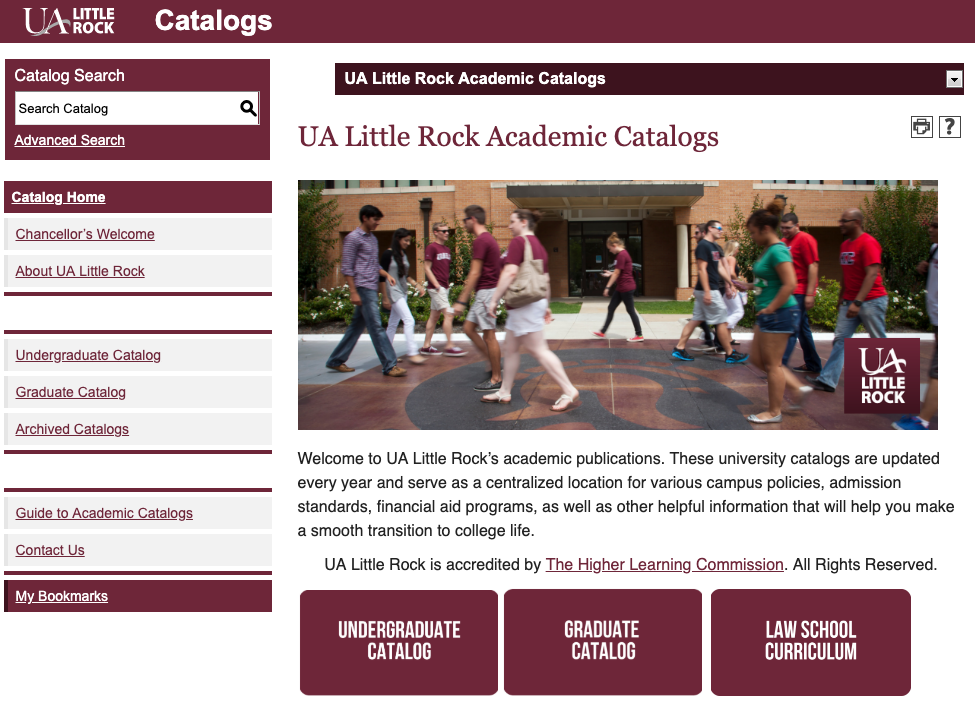 UA Little Rock Catalogs
