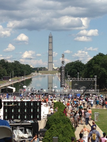 Washington Monument during 50th anniversary of March on Washington
