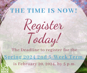 Regular Registration Deadline For 2nd 5-week Term