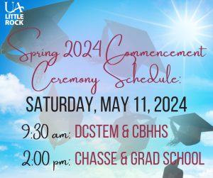 Commencement Ceremony Schedule for Spring 2024