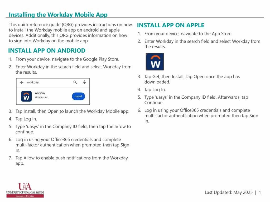 Instructions to download mobile app