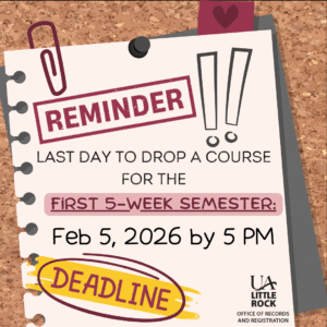 Drop Deadline Reminder for first 5-weeks
