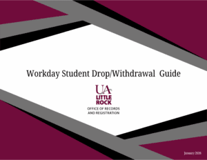Workday Student Drop/Withdrawal Guide