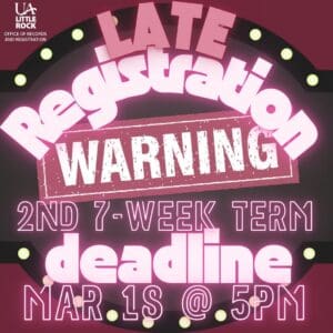 Late Registration Warning for 2nd 7-week term