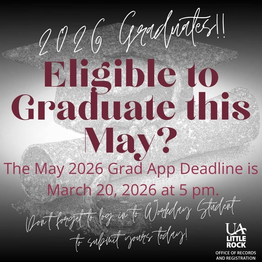 Stage Grad App Grad App Deadline This Friday @5pm! - Student Records - UA Little Rock