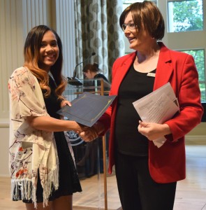 Alexandria Barnes received the Clarence and Judy Albers Quality Writing Graduate Scholarship