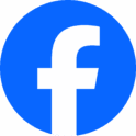 Round Facebook logo with link