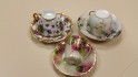 3pc Antique Porcelain Tea Cup Set