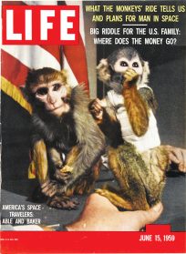 Cover of "Life" magazine with the monkey astronauts