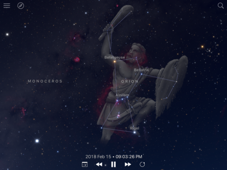 Graphic of constellation Orion