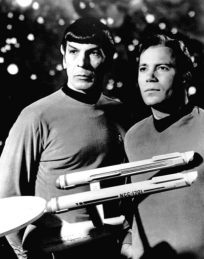 Photo of Dr. Spock and Capt. Kirk from Star Trek TV series