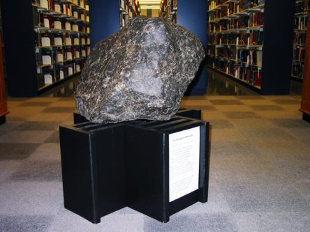 Photo of meteorite that fell in Paragould, AR