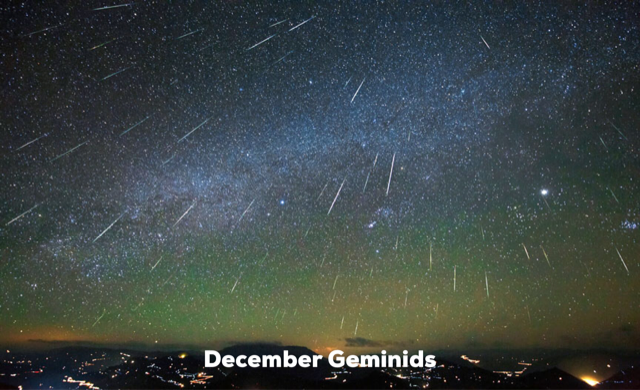 Time lapse photo of Geminids