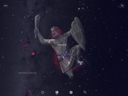 Graphic of Orion constellation