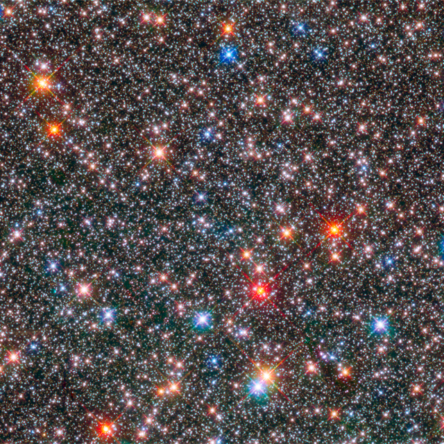 Image of different colored stars