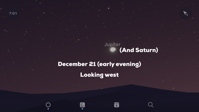 Graphic of Saturn and Jupiter Dec 21