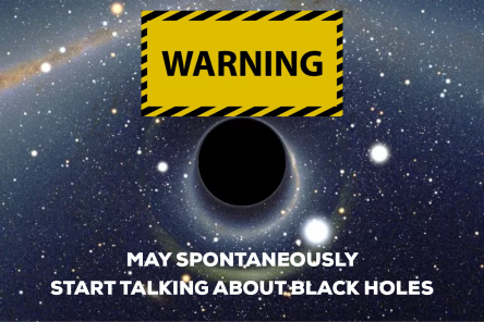 Warning Sign with Black Hle