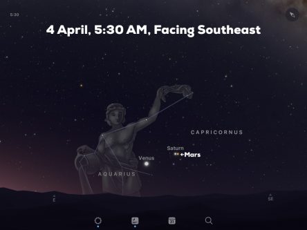 Graphic of Planet alignment April 4th