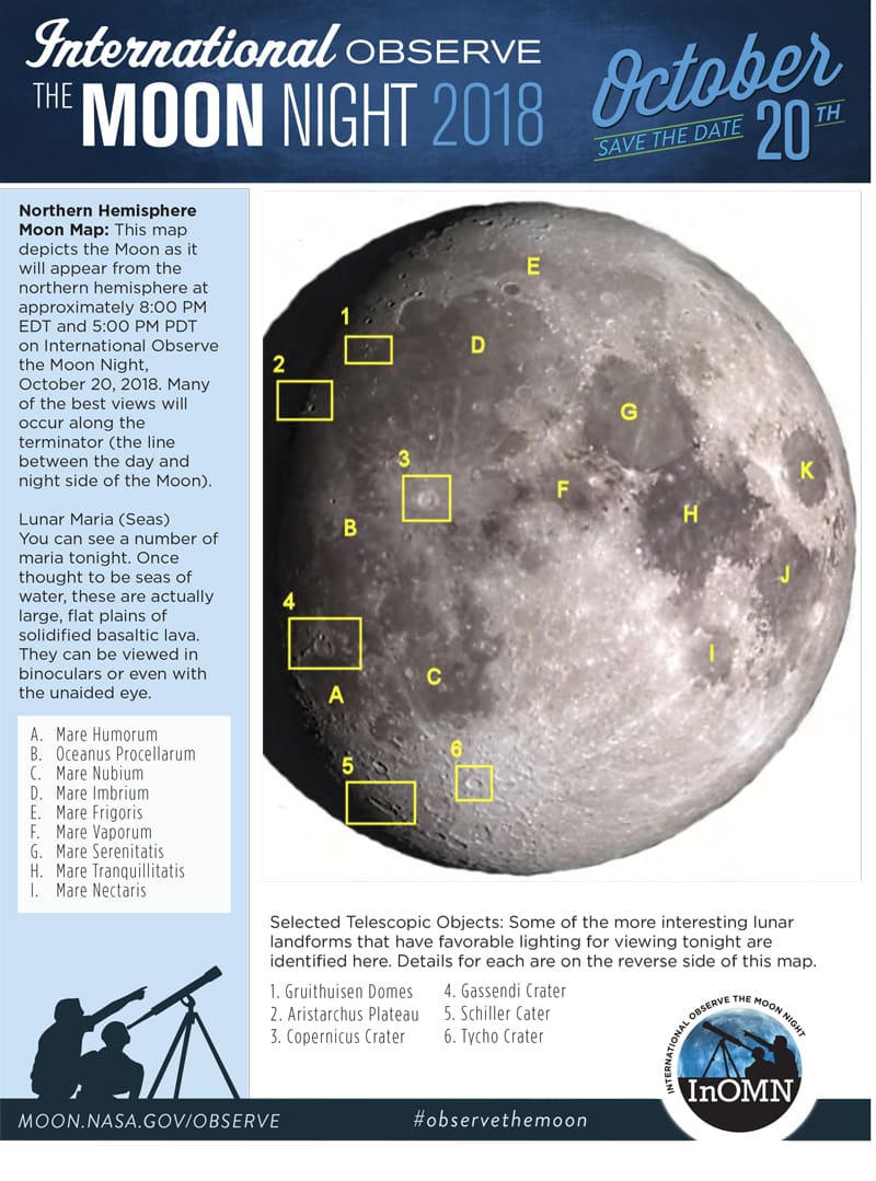 Observer Moon Map October 2018 Feature - International Observe the Moon Night ...