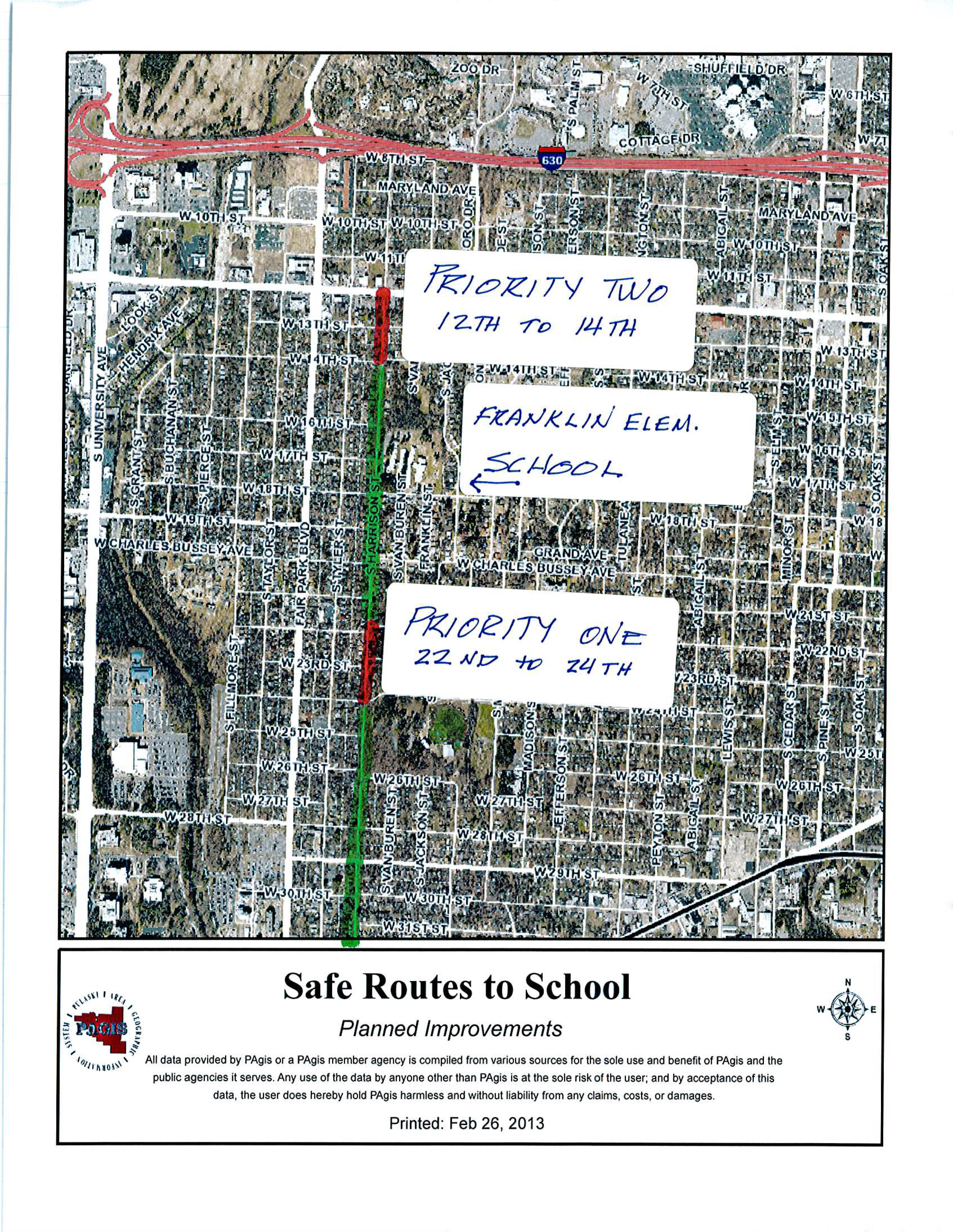 Safe Routes to School project map