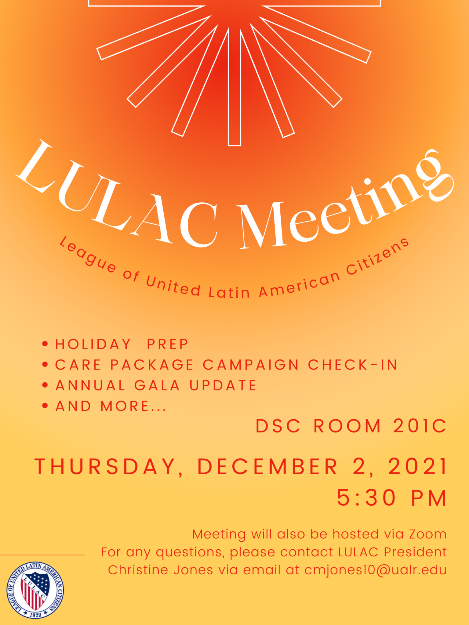 UALR League of United Latin American Citizens (LULAC) Meeting